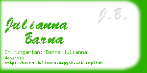 julianna barna business card